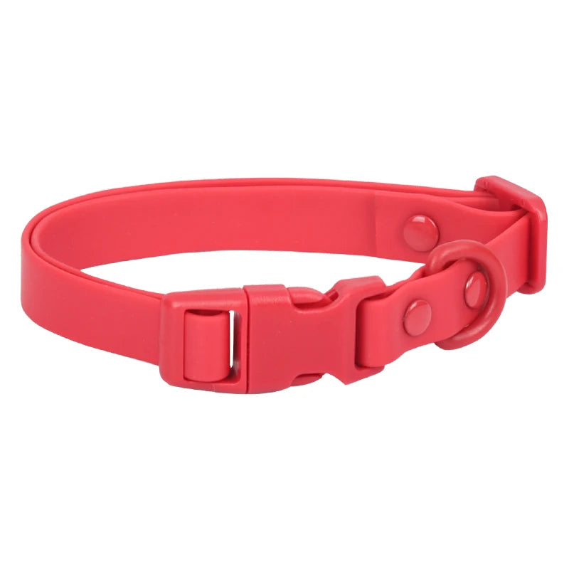 Cp442--Waterproof PVC Pet Dog Collar, anti Fouling and Waterproof Lightweight Collar, Use Double Row Rivets for Large Sizes