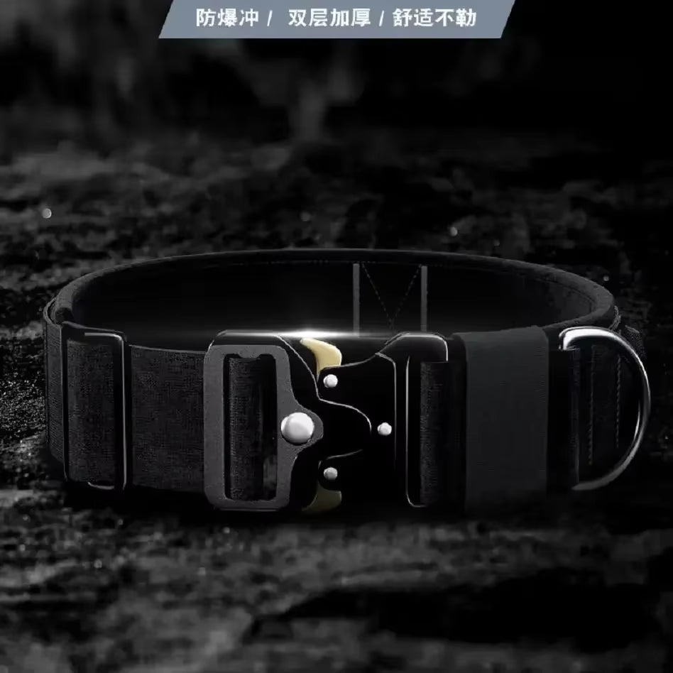 Durable Tactical Dog Collar Leash Tactical Police Dog Collar Military Adjustable Dog Collar for Small Medium Large Dogs