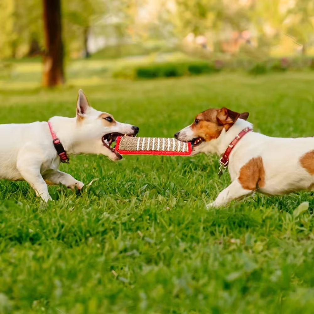 1Pc Durable Jute Dog Chew Toy - Bite-Resistant Teething Stick for Puppies & Adult Dogs, Natural Pet Dental Health Care Pet Toys