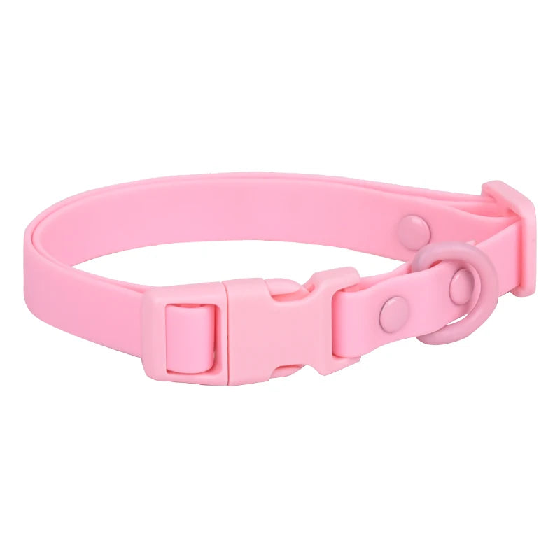 Cp442--Waterproof PVC Pet Dog Collar, anti Fouling and Waterproof Lightweight Collar, Use Double Row Rivets for Large Sizes