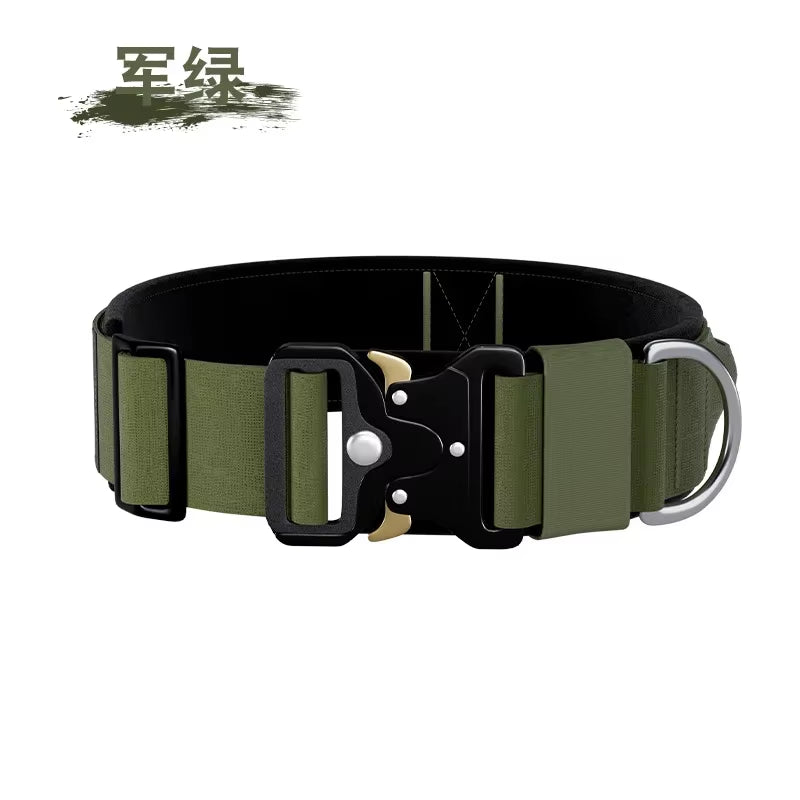 Durable Tactical Dog Collar Leash Tactical Police Dog Collar Military Adjustable Dog Collar for Small Medium Large Dogs