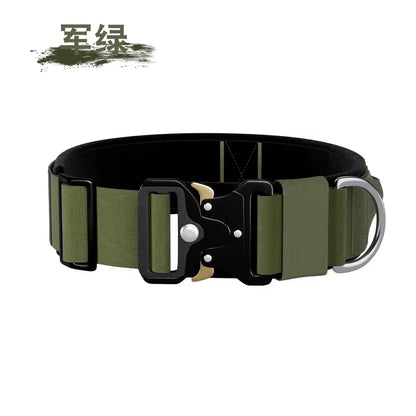 Durable Tactical Dog Collar Leash Tactical Police Dog Collar Military Adjustable Dog Collar for Small Medium Large Dogs