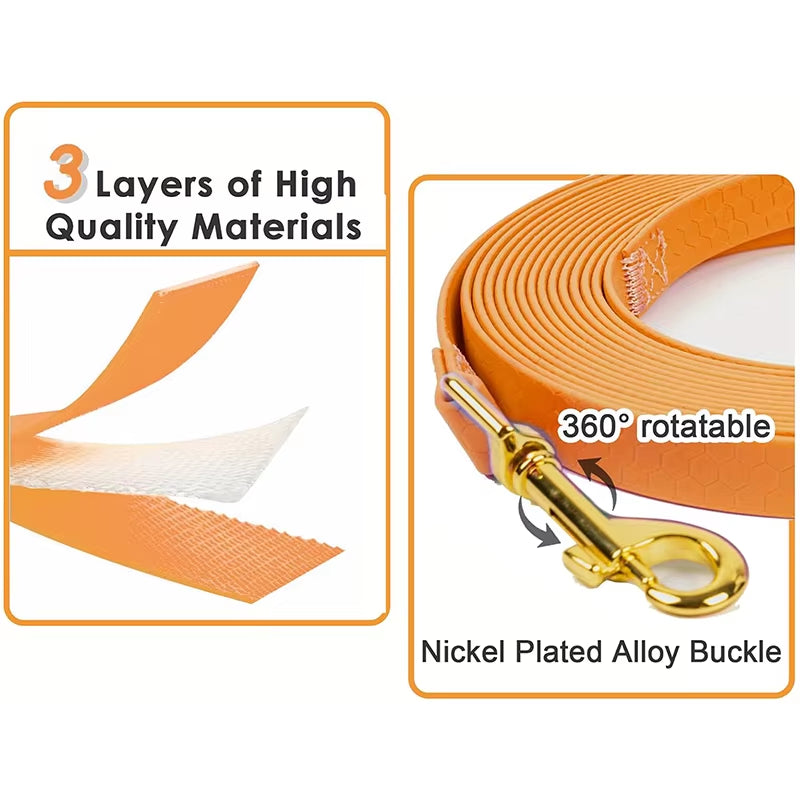 Dog Leash Long PVC Leashes 3M 6M 9M 12M 15M Easy Clean Waterproof Walk Training Durable for Large Medium Small Dogs