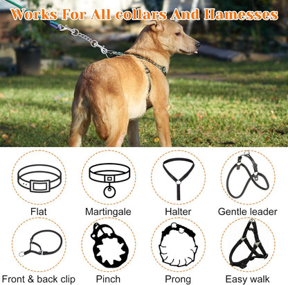Prong Collar Safety Clip Stainless Steel Safety Clip for Prong Collar 7.5 Inches Silver Dog Harness Collar Leash Connector