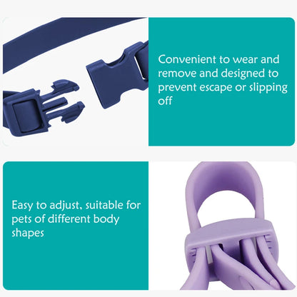 Cp442--Waterproof PVC Pet Dog Collar, anti Fouling and Waterproof Lightweight Collar, Use Double Row Rivets for Large Sizes