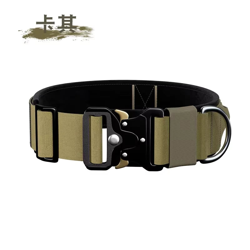 Durable Tactical Dog Collar Leash Tactical Police Dog Collar Military Adjustable Dog Collar for Small Medium Large Dogs