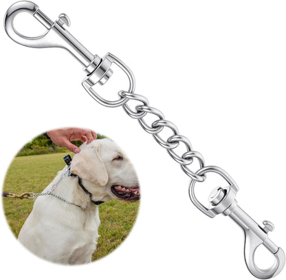 Prong Collar Safety Clip Stainless Steel Safety Clip for Prong Collar 7.5 Inches Silver Dog Harness Collar Leash Connector