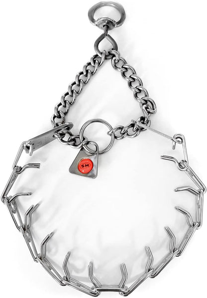 Stainless Steel Prong Dog Training Collar with Swivel Ultra-Plus Pet Pinch Collar No-Pull Collar for Dogs Made in Germany 4Mm X 25In Large