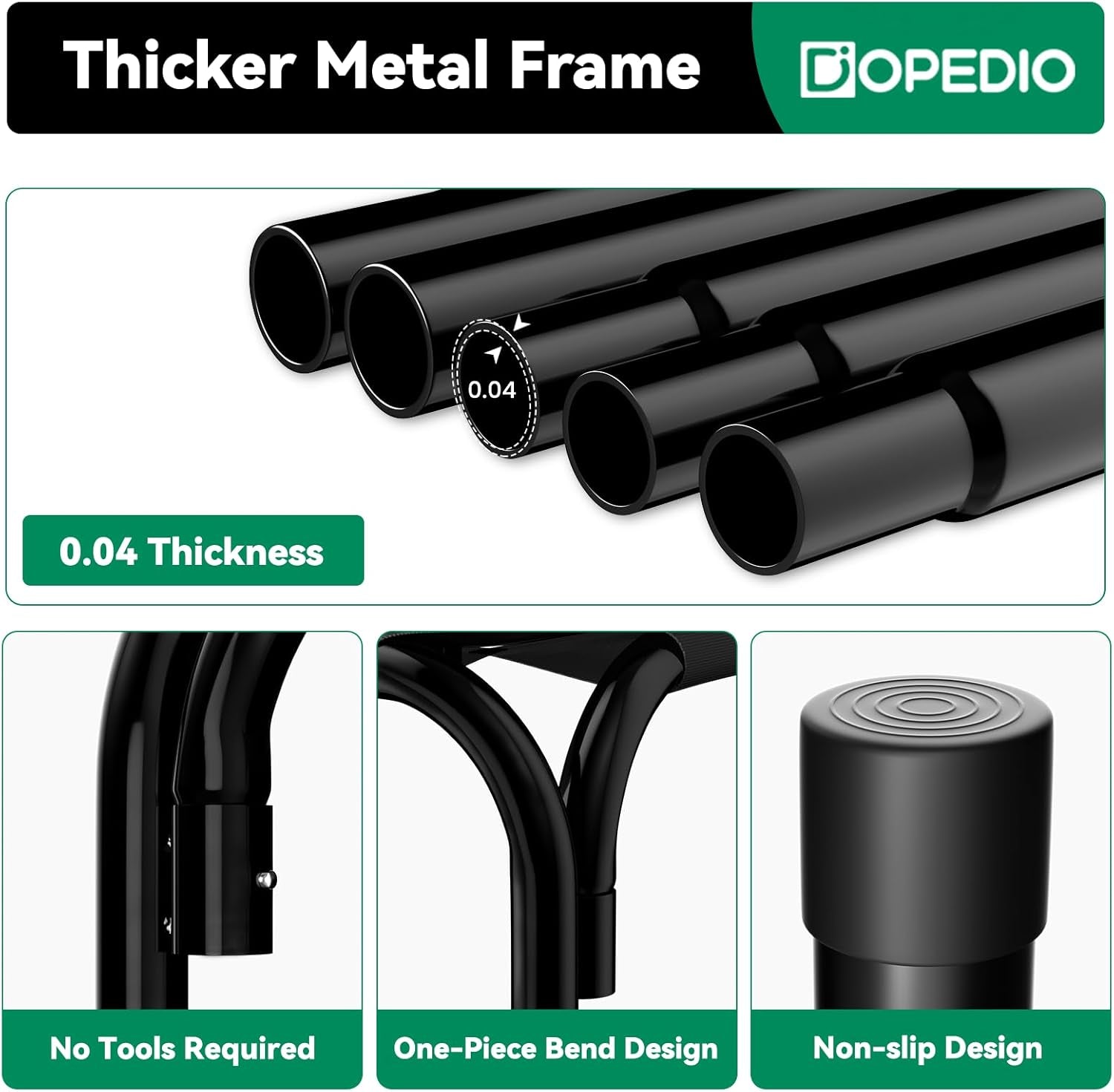 Elevated Dog Bed Raised Outdoor Dog Cot for Large Dogs, Installation Requires No Tools, Frame with Washable Cooling Breathable Mesh Anti-Slip Feet, Indoor Pet Bed, Black, 43.3 Inches