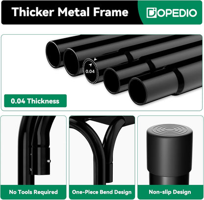 Elevated Dog Bed Raised Outdoor Dog Cot for Large Dogs, Installation Requires No Tools, Frame with Washable Cooling Breathable Mesh Anti-Slip Feet, Indoor Pet Bed, Black, 43.3 Inches