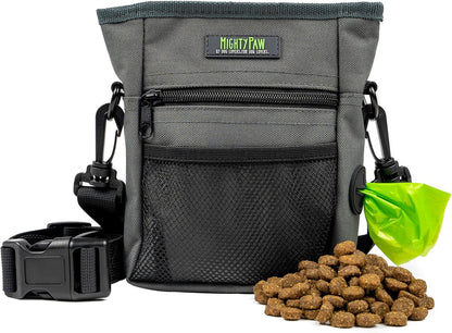 Dog Treat Pouch | No Spill Magenetic Clasp - Hands-Free Pouches for Training - Pets Training Treat Pouches for Dog Walks - Pet Bags Pouch - Built in Poop Bag Holder