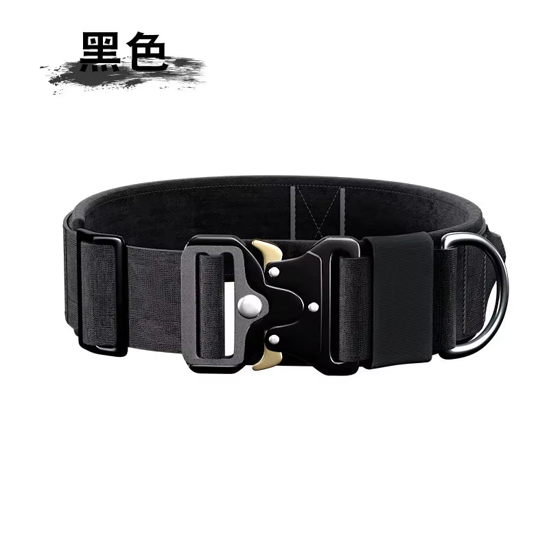 Durable Tactical Dog Collar Leash Tactical Police Dog Collar Military Adjustable Dog Collar for Small Medium Large Dogs